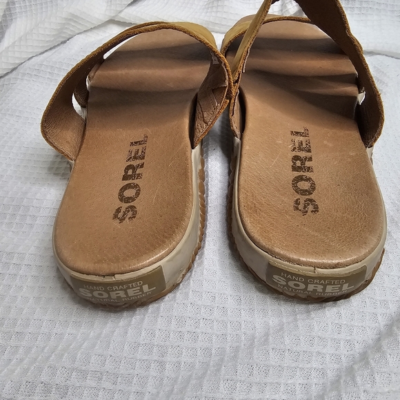 Sorel Tan Slide Sandals - Picture 9 of 11